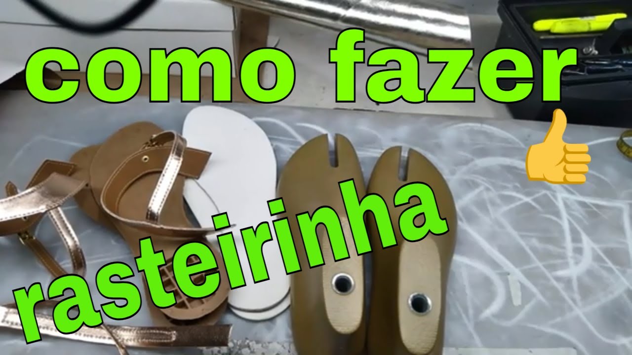como fazer rasteirinha encapando palmilha