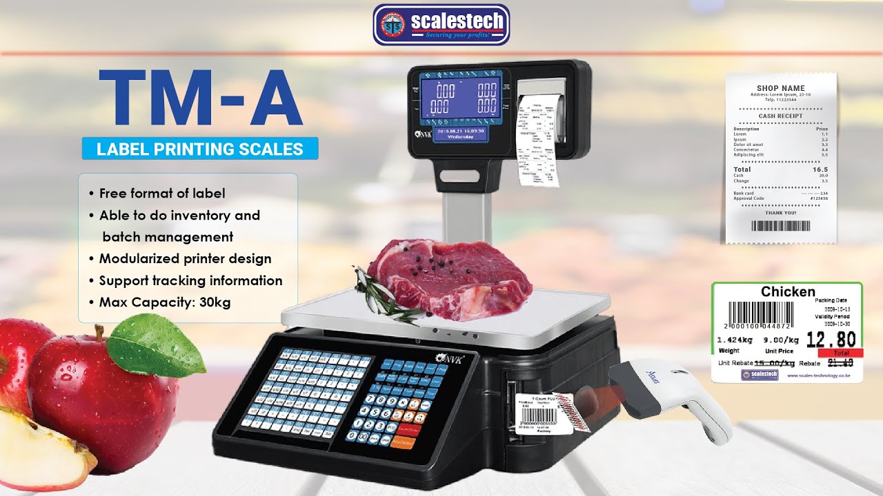 TM-A21 LABEL + RECEIPT Printing scale