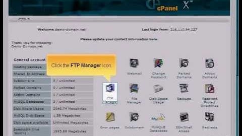 Creating an FTP Account - via cPanel