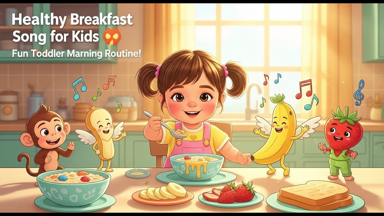 Healthy Breakfast & Morning Routine | Mimi Melo Nursery Rhymes & Kids ...