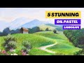 Stunning Realistic Oil Pastel : 5 Captivating Timelapse Creations of Landscape Drawings