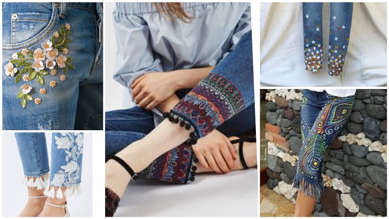 Top fashion embroidery trousers and jeans with different embroidery Top fashion embroidery trousers and jeans with different embroidery