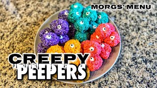 HALLOWEEN TREAT! | Creepy Peepers aka Monster Eye Ball Rice Krispies