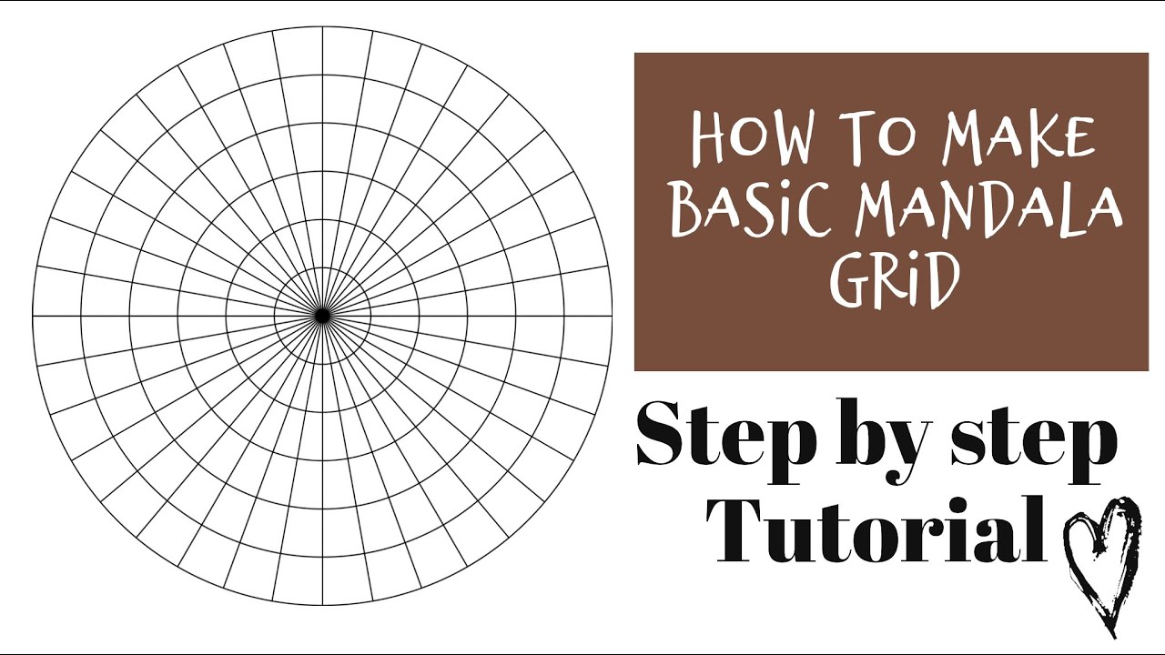 How to make grids for mandala // Mandala grids tutorial step by step 🌸 