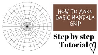 How to make grids for mandala // Mandala grids tutorial step by step 🌸 #mandalaart #mandalatutorial