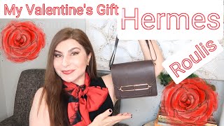 Hermes Mini Roulis Bag Unboxing Barenia Faubourg Leather | My Valentine's Gift | ModShots | OxanaLV