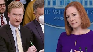 Psaki Blushed When Doocy EXPOSED Her Lies.🎤😂