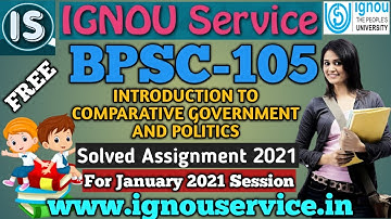 BPSC-105 Solved Assignment||English Medium||2020-21||For July 2020 & January 2021 Session