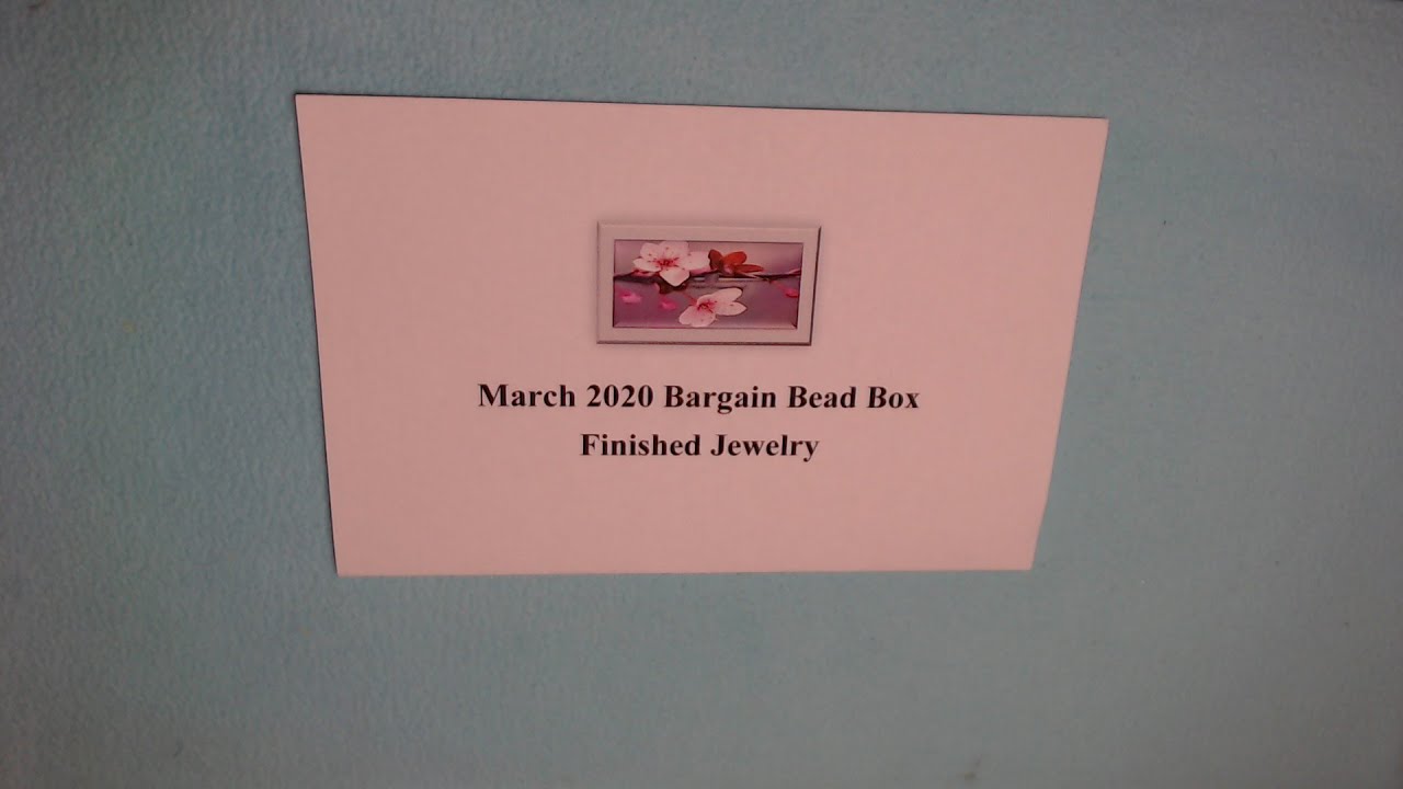 Bargain Bead Box March 2020 Finished Jewelry YouTube