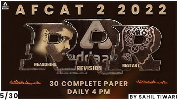 AFCAT 2 2022 | AFCAT Reasoning | AFCAT Reasoning  Previous Year Question Paper #5 | By Sahil Tiwari