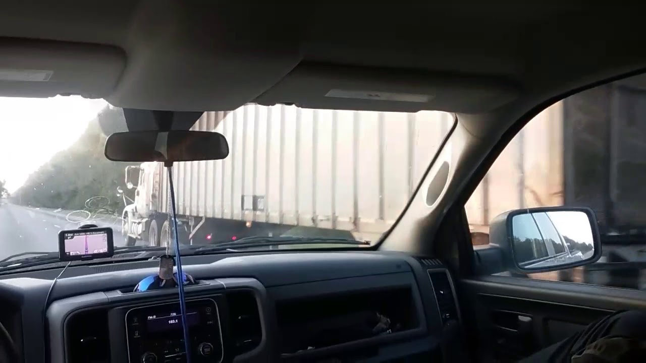 International 9200i hauling wood chips