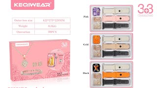 Keqiwear Kw73 Mini Smart Watch Three 3 Three 3 Beautiful With Jewelry Ear Stud Necklace Bracelet