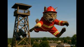 Firewatch Cat Spots Fish and Abandons Duty! 🐟🚨