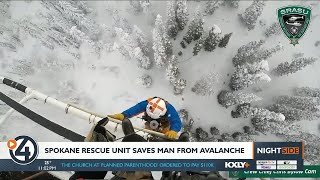 Spokane Regional Air Support Rescue 3 saves man from avalanche in Columbia County