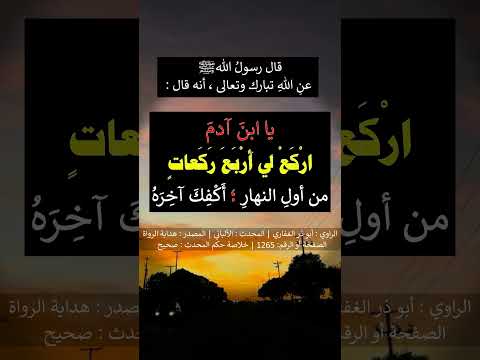 يا ابن آدم ار ك ع لي أ ر ب ع ر ك عات من أول النهار الشيخ عبد الرزاق البدر