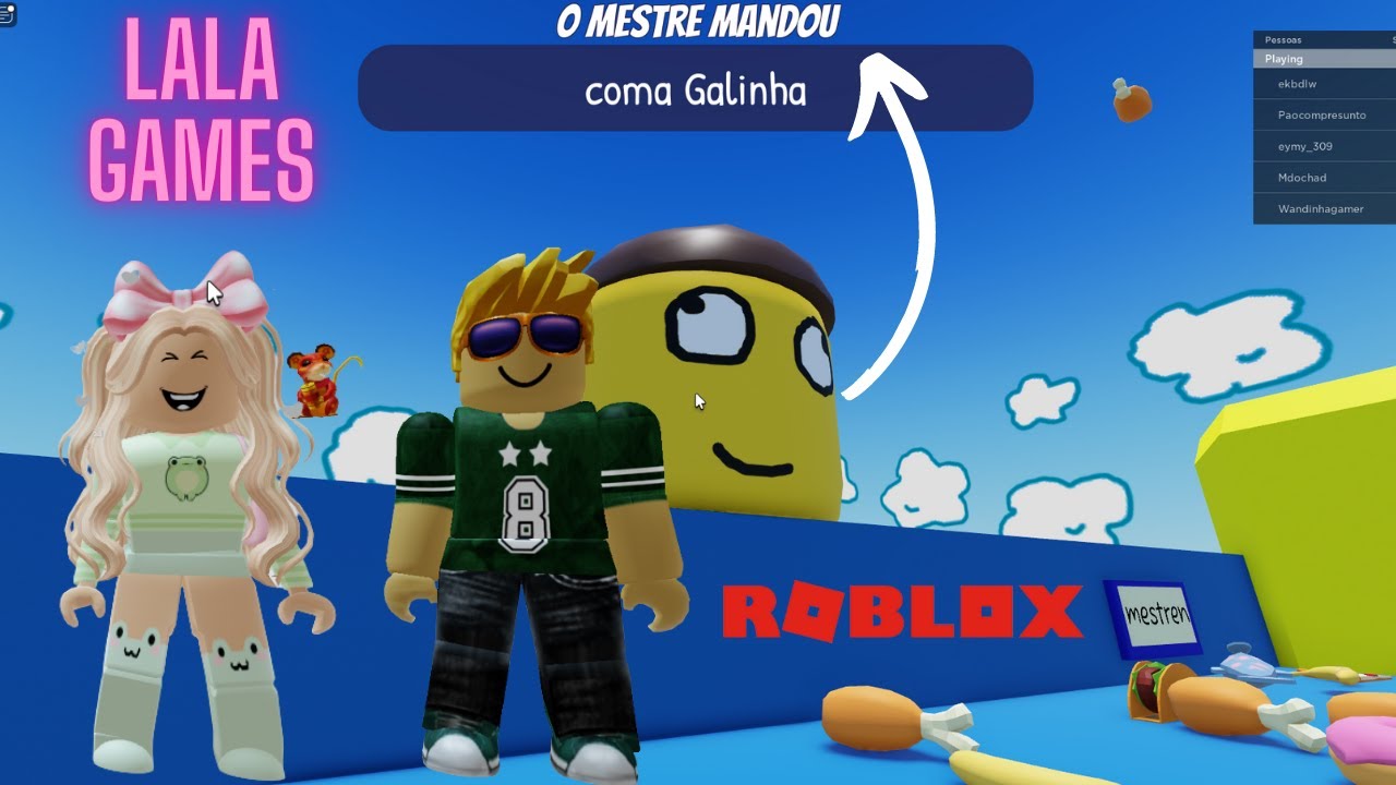 ROBLOX - O MESTRE MANDOU (DESAFIO MINI GAME COM A LALA) - YouTube