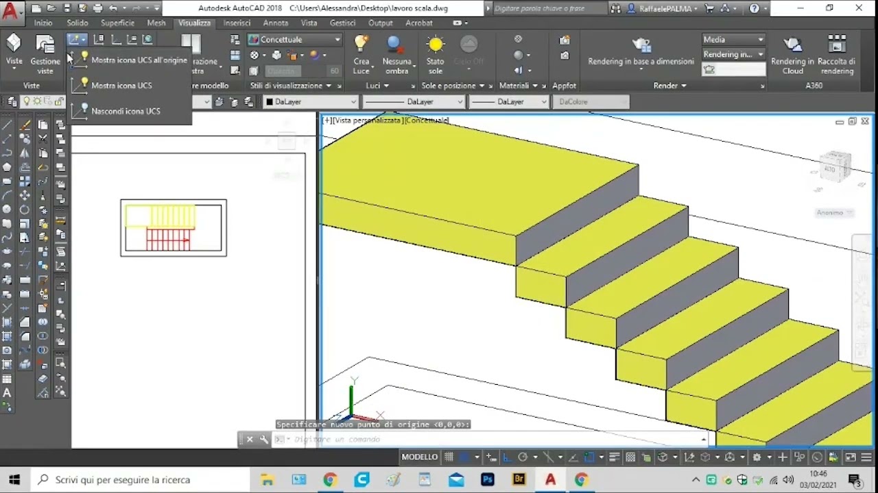 E2 -  Lezione 2 - Impariamo l'uso di AutoCad tridimensionale