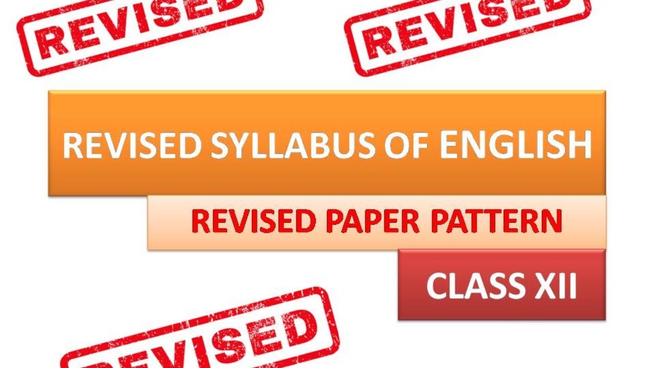 revised syllabus of english grade xii youtube