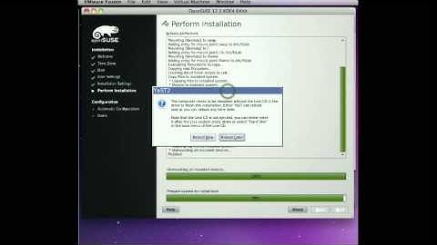 Installing Linux OpenSUSE 12.3 RC2 KD4 on VMware Fusion 5 with Custom Partitioning