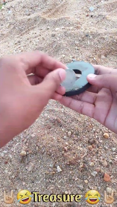 Extracting Iron🛠 From Sand with Magnet🧲 | But we got Treasure🏴‍☠️ #shorts #experiment