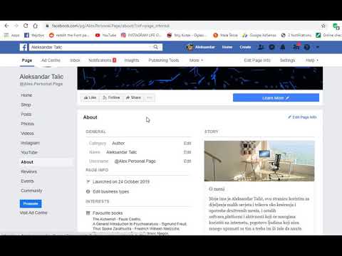 Kako promijeniti ime na FB stranici ?