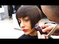 SUPER HAIRCUT- SHORT UNDERCUT BOB WITH BANGS