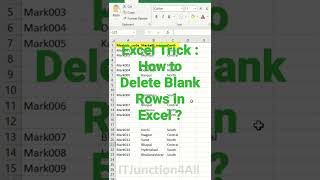 how to delete blank rows in excel ? | excel tips & tricks #shorts