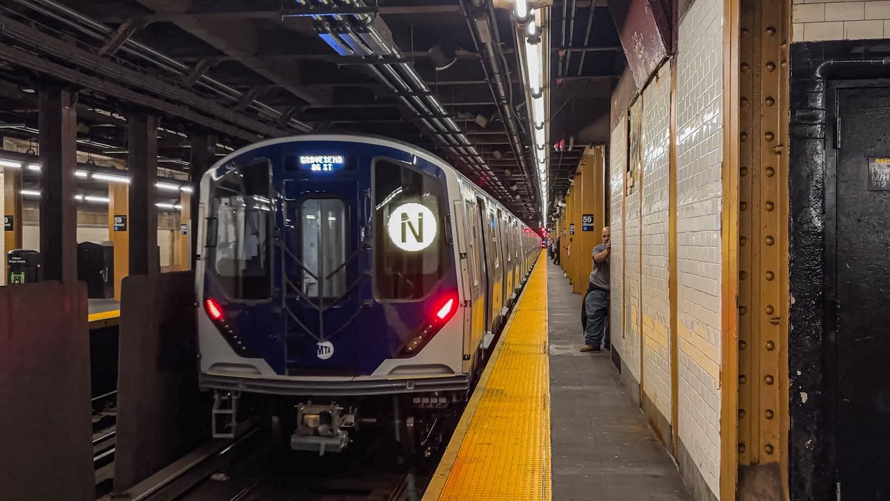NYC Subway: R211A (N) Train & (D)(N)(R) Trains @ 59 St