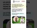 The Epstein Files &amp; India 🇮🇳