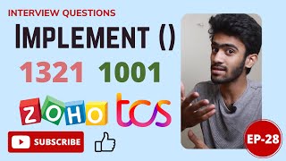 Infosys - ZOHO - TCS Coding | Palindrome Number in O(N) | Daily Dose -28 | Tamil | code io