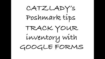Google forms for tracking supplies and inventory