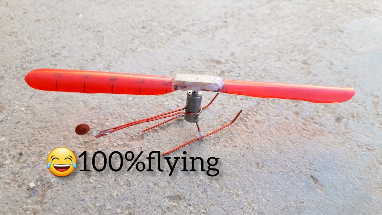 How to make_a flying_Helicopter with dc motor smallest YouTube