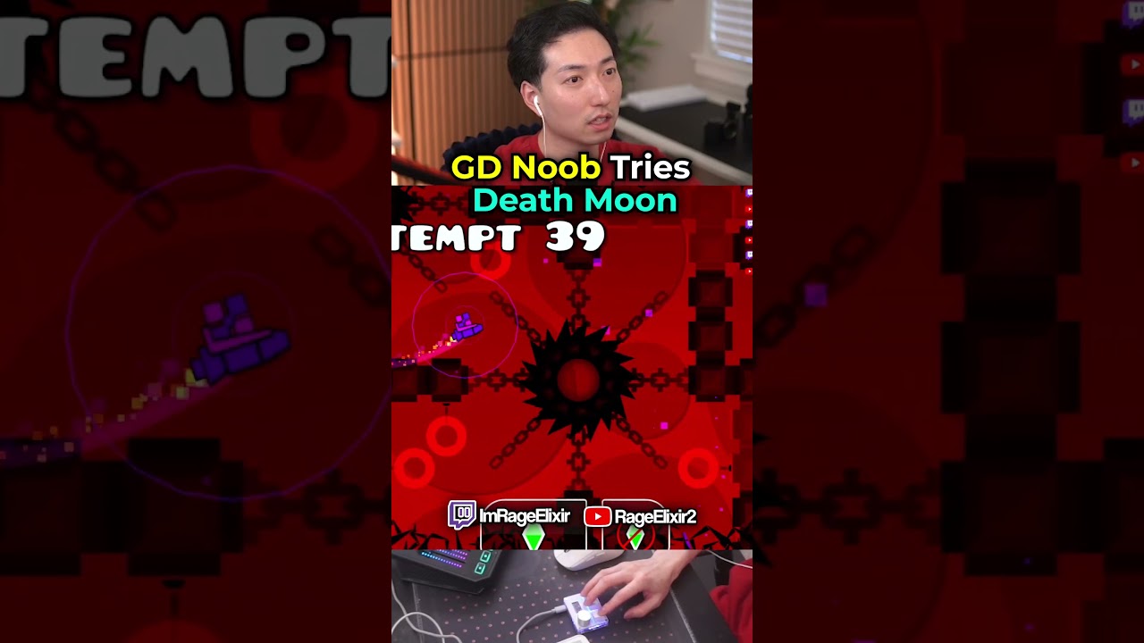 Geometry Dash Noob Tries Death Moon..