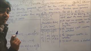 GATE - 2016 | OS | Q-136 | Consider the following proposed solution for the critical  GATE2IIT | PYQ