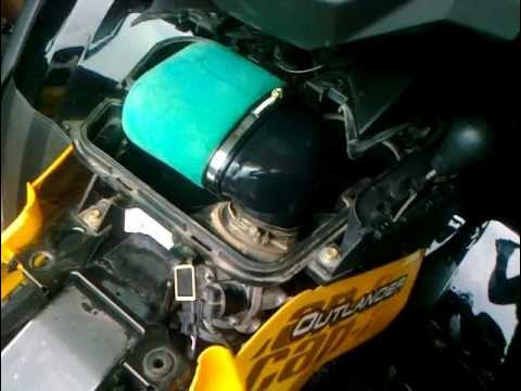 Can am Renegade Air filter install - YouTube