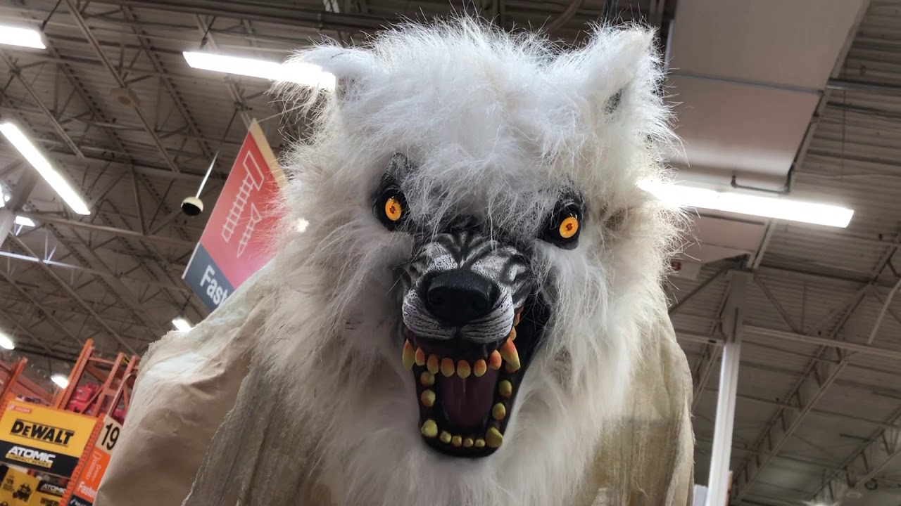 Home Depot Halloween 2019 Towering White Werewolf YouTube