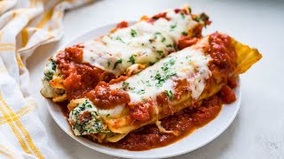 How To Make Baked Spinach and Cheese Stuffed Manicotti