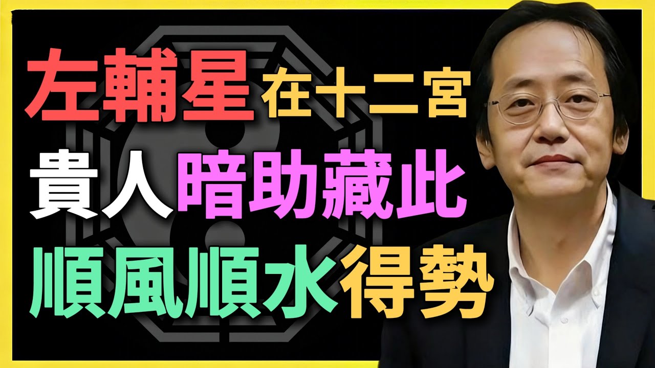 左輔星在十二宮，貴人暗助藏此，順風順水得勢！