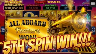 5th SPIN WIN on Dynamite Dash: ALL ABOARD! #slot #casino #jackpot #allaboard #dynamitedash screenshot 5