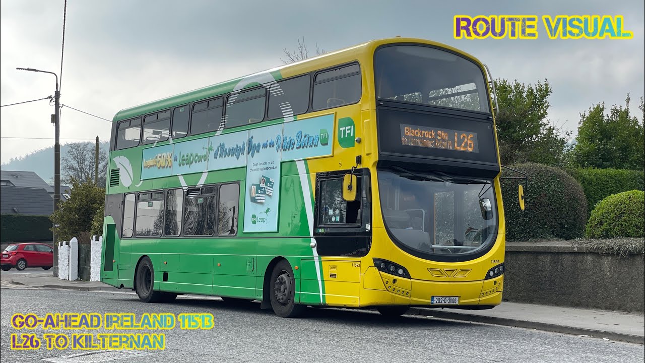 Ride on Go-Ahead Ireland 11513 on route L26 | Blackrock Station - Kilternan | Full Route Visual