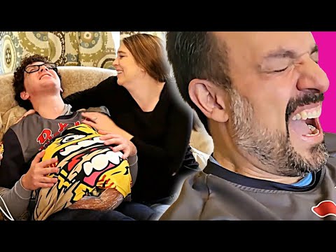 The BEST Baby Shower Game Ever! Husband gets to experience labor  contractions with TENS machine 