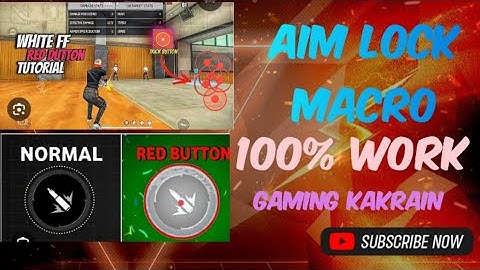 White FF Brazillian Red Button Macro/Free Fire Headshot App