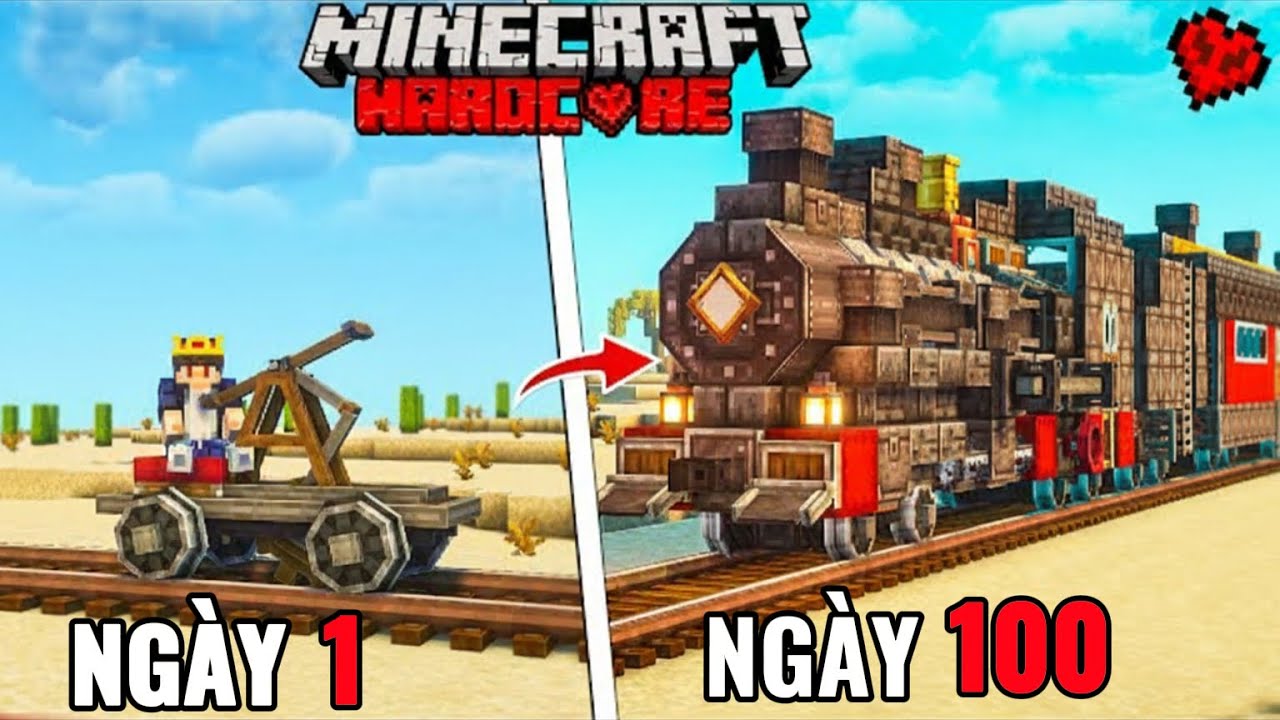 Tôi đã sống sót sau 100 ngày trên tàu trong Minecraft Hardcore