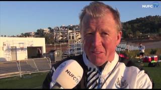 Newcastle united head coach steve mcclaren spoke to nufctv after the
magpies' first training session in la manga. full interview is on
(http://www...