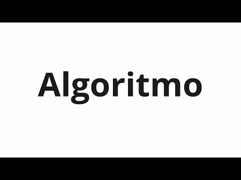 How to pronounce Algoritmo