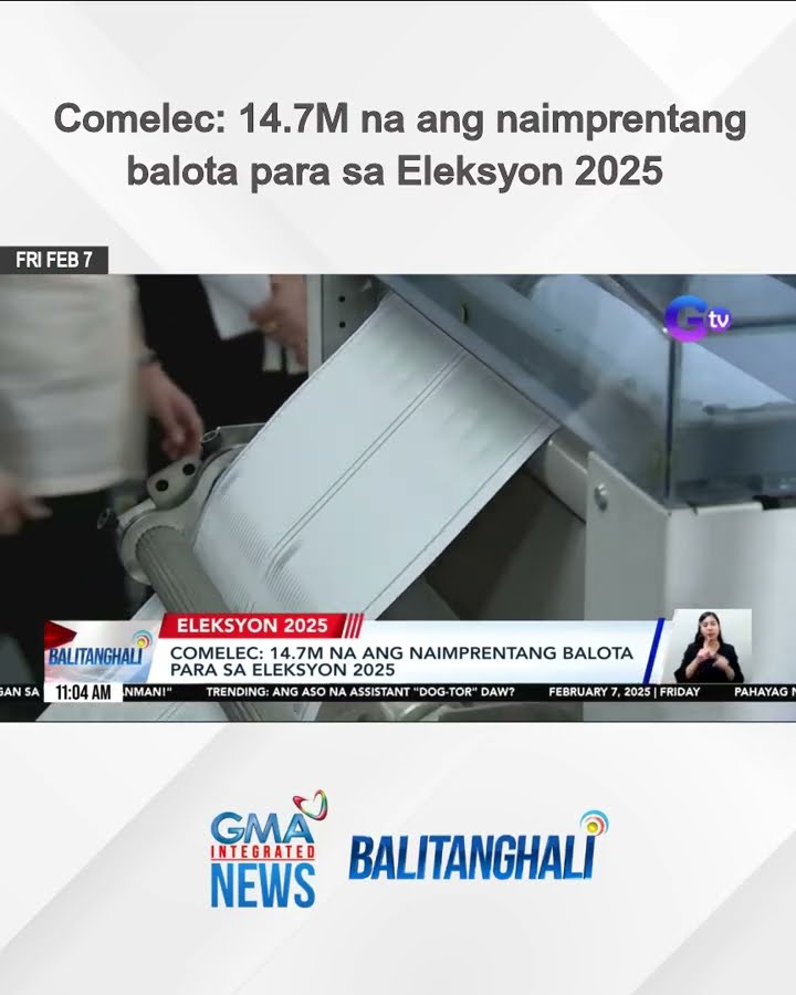 Comelec - 14.7M na ang naimprentang balota para sa Eleksyon 2025 | Balitanghali