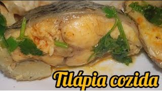 peixe tilápia cozida no leite de coco fica delicioso