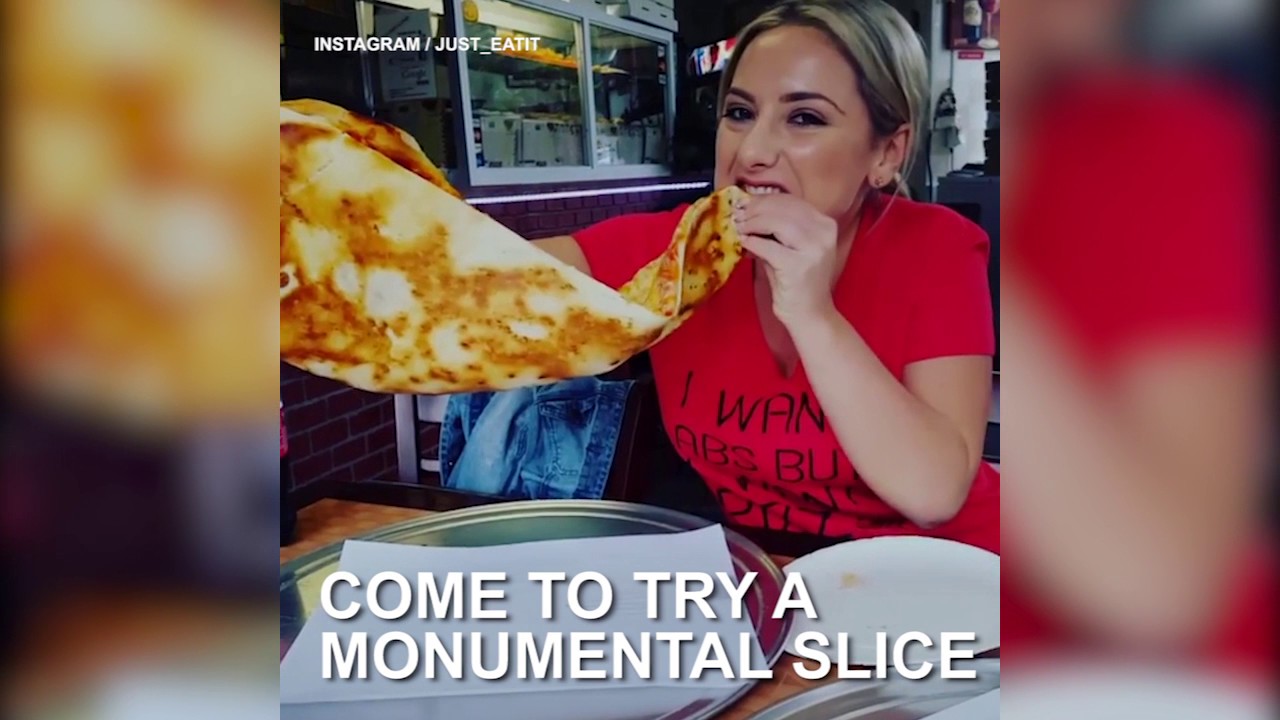 A Yonkers Pizzeria Sells A 2 Foot Long Pizza Slice Youtube