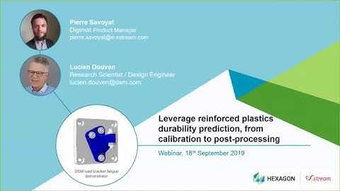 Leverage reinforced plastics durability prediction, from calibration to post processing