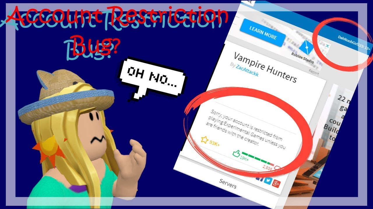 roblox game is restircted